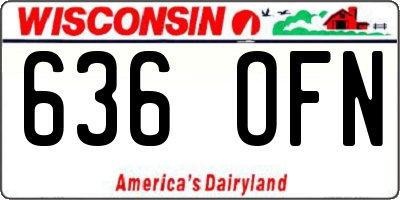 WI license plate 636OFN