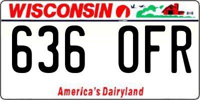 WI license plate 636OFR