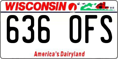 WI license plate 636OFS