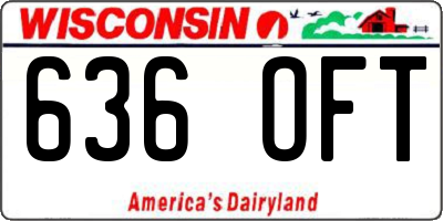 WI license plate 636OFT