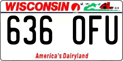 WI license plate 636OFU