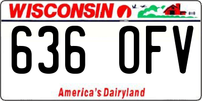 WI license plate 636OFV