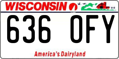 WI license plate 636OFY