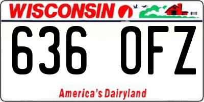 WI license plate 636OFZ