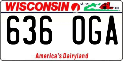 WI license plate 636OGA