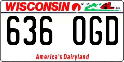 WI license plate 636OGD