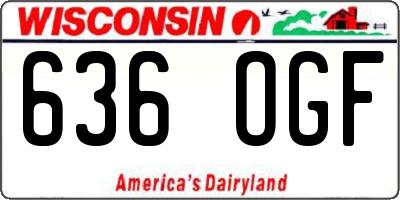 WI license plate 636OGF