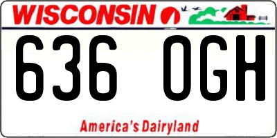 WI license plate 636OGH