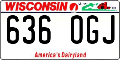 WI license plate 636OGJ