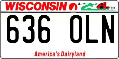 WI license plate 636OLN