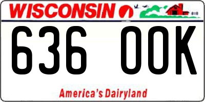 WI license plate 636OOK