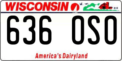 WI license plate 636OSO
