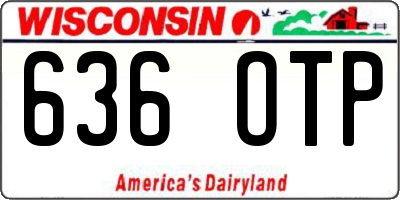 WI license plate 636OTP