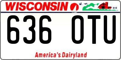 WI license plate 636OTU