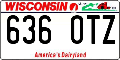 WI license plate 636OTZ