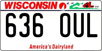 WI license plate 636OUL