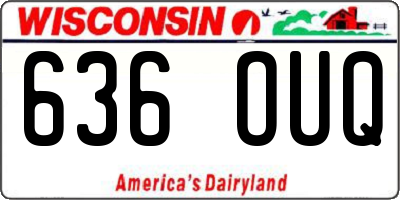 WI license plate 636OUQ