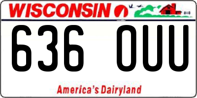 WI license plate 636OUU