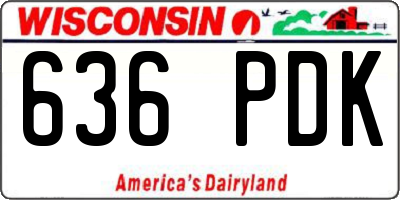 WI license plate 636PDK