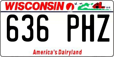 WI license plate 636PHZ