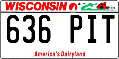 WI license plate 636PIT