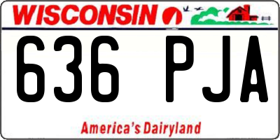 WI license plate 636PJA