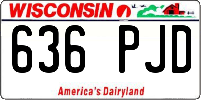 WI license plate 636PJD
