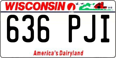 WI license plate 636PJI