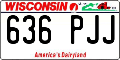WI license plate 636PJJ