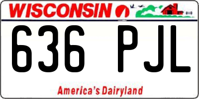 WI license plate 636PJL