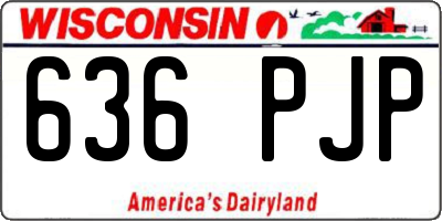 WI license plate 636PJP