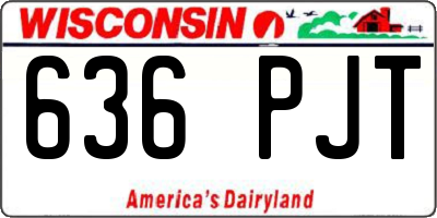 WI license plate 636PJT