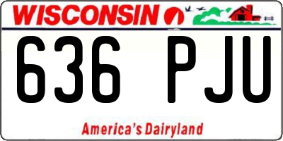 WI license plate 636PJU