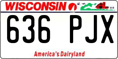 WI license plate 636PJX