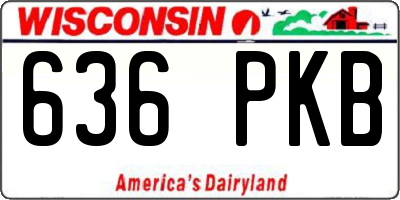 WI license plate 636PKB