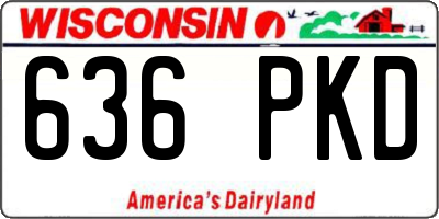 WI license plate 636PKD