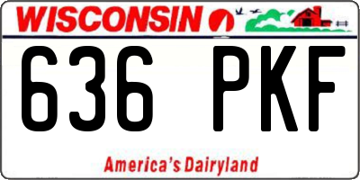 WI license plate 636PKF