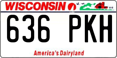 WI license plate 636PKH