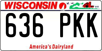WI license plate 636PKK
