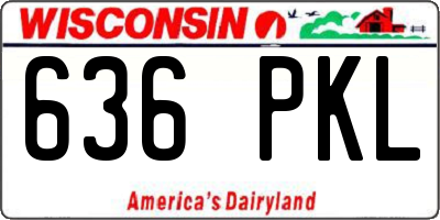 WI license plate 636PKL