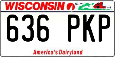 WI license plate 636PKP