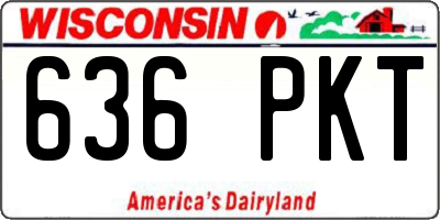 WI license plate 636PKT