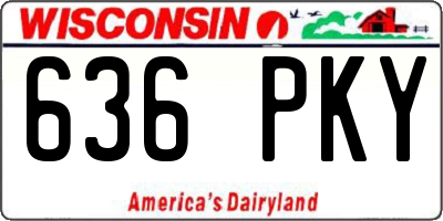 WI license plate 636PKY