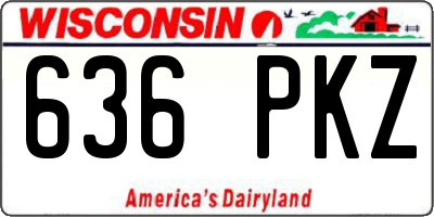 WI license plate 636PKZ