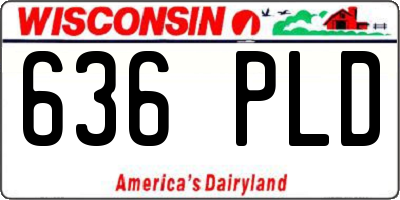 WI license plate 636PLD