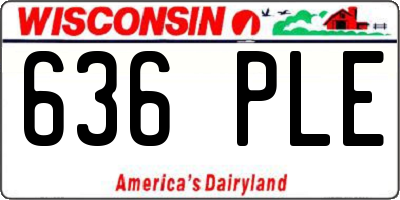 WI license plate 636PLE