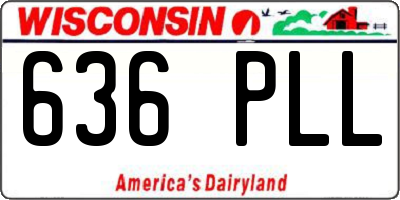 WI license plate 636PLL