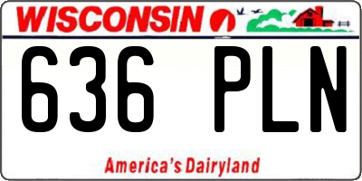 WI license plate 636PLN