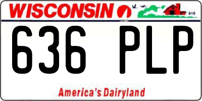 WI license plate 636PLP