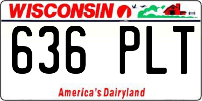 WI license plate 636PLT